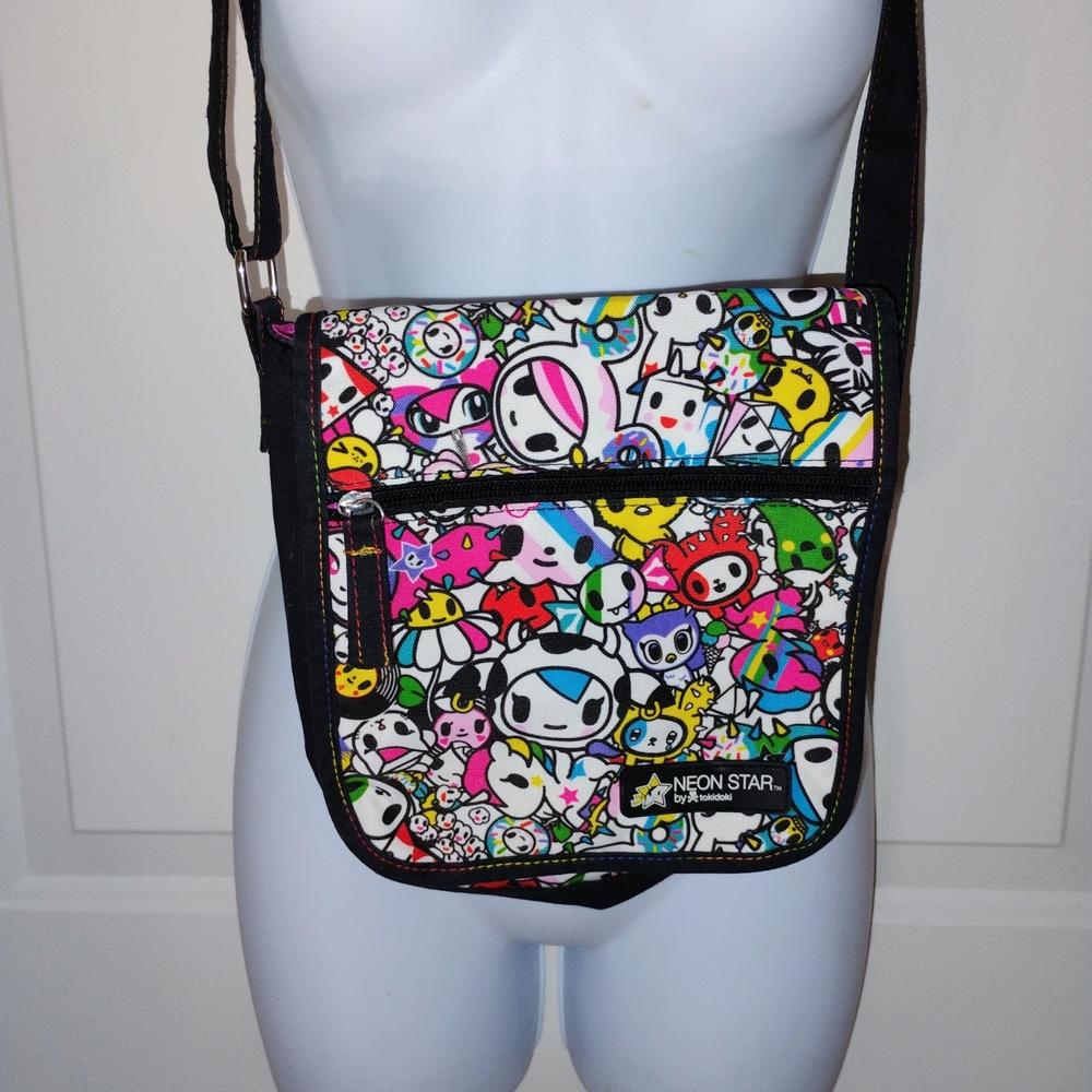 Tokidoki Neon Star Colorful Shoulder Satchel Bag
